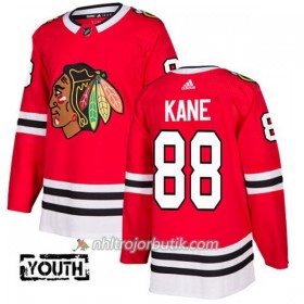 Barn Ishockey Chicago Blackhawks Tröja Patrick Kane 88 Adidas 2017-2018 Röd Authentic